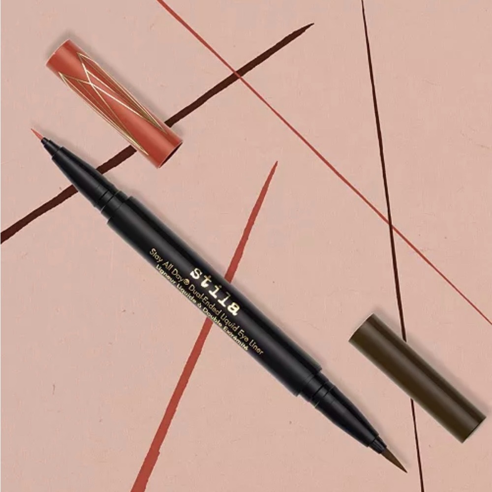 STILA - Dual-Ended Liquid Eye Liner - DARK BROWN & AMBER 🧡